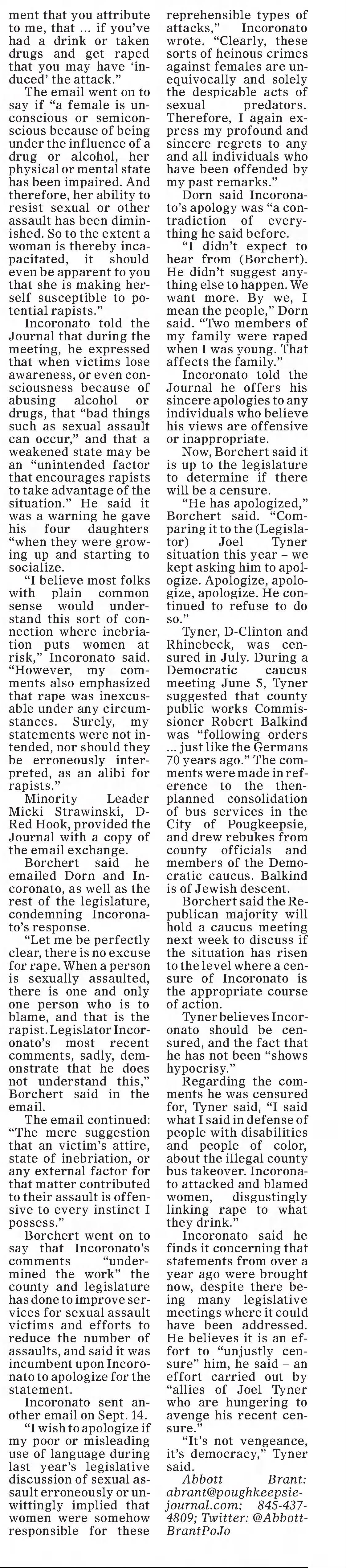 continued
Poughkeepsie Journal
Poughkeepsie, New York · Saturday, September 16, 2017