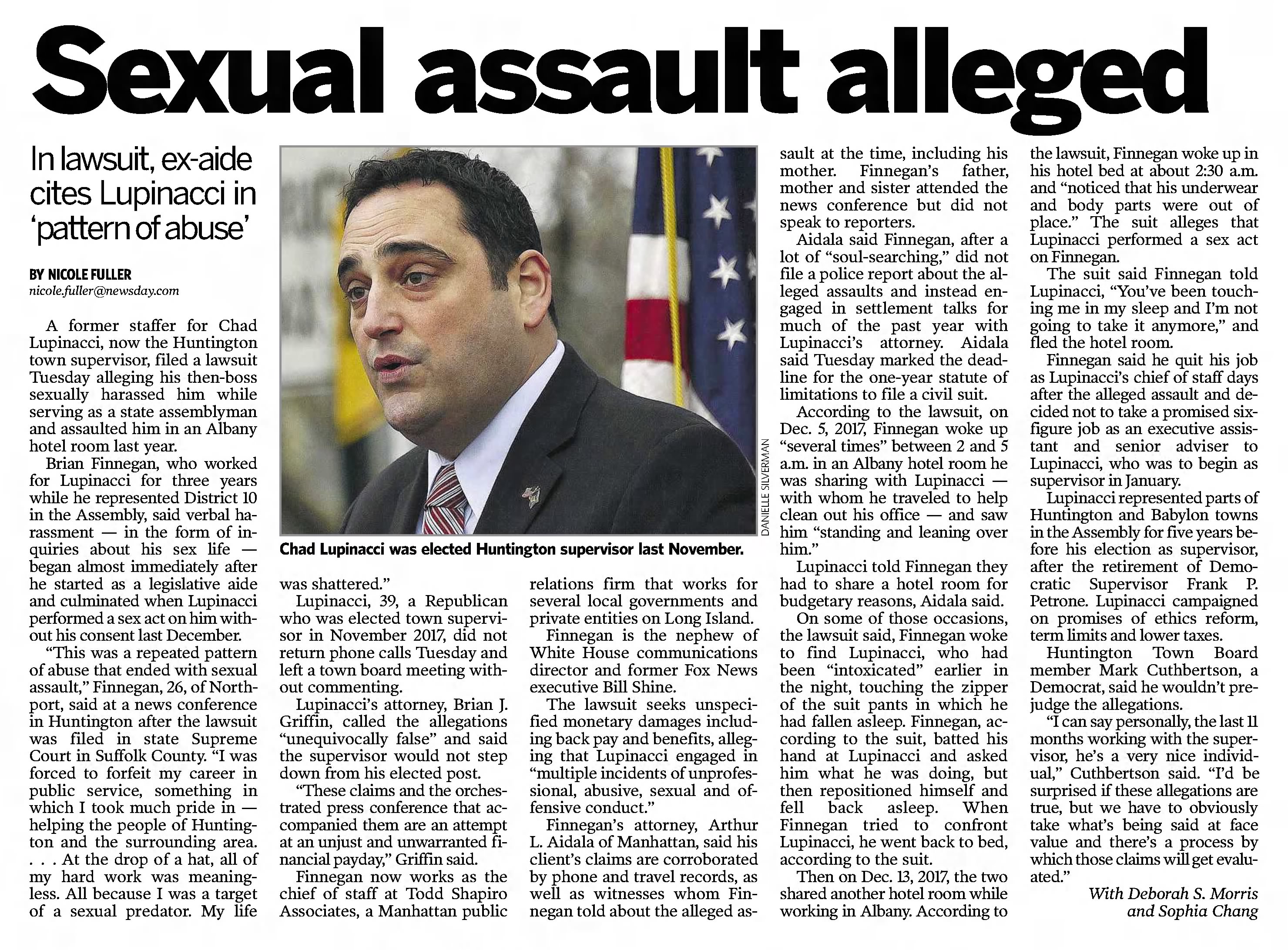 Sexual Assault alleged
Newsday
New York, New York · Wednesday, December 05, 2018