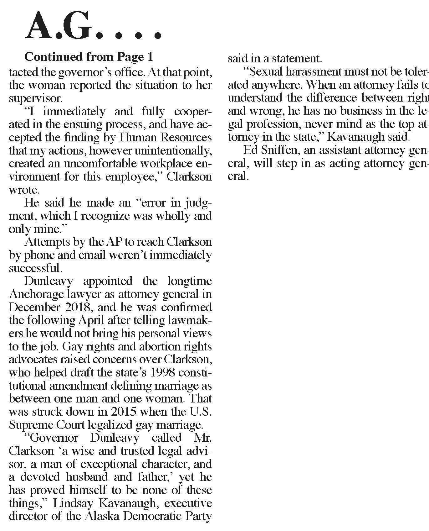 AG...
Daily Sitka Sentinel
Aug 25, 2020, Page 6

Sitka, Alaska, US