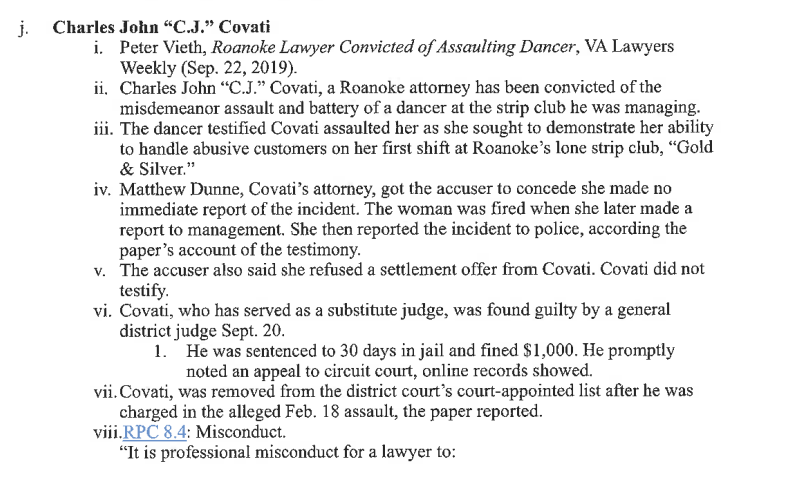 Text from Inns of Court Ethics Review
https://inns.innsofcourt.org/media/195378/inn-of-court-oct-2020-ethics-program-01645534xac2b5.pdf