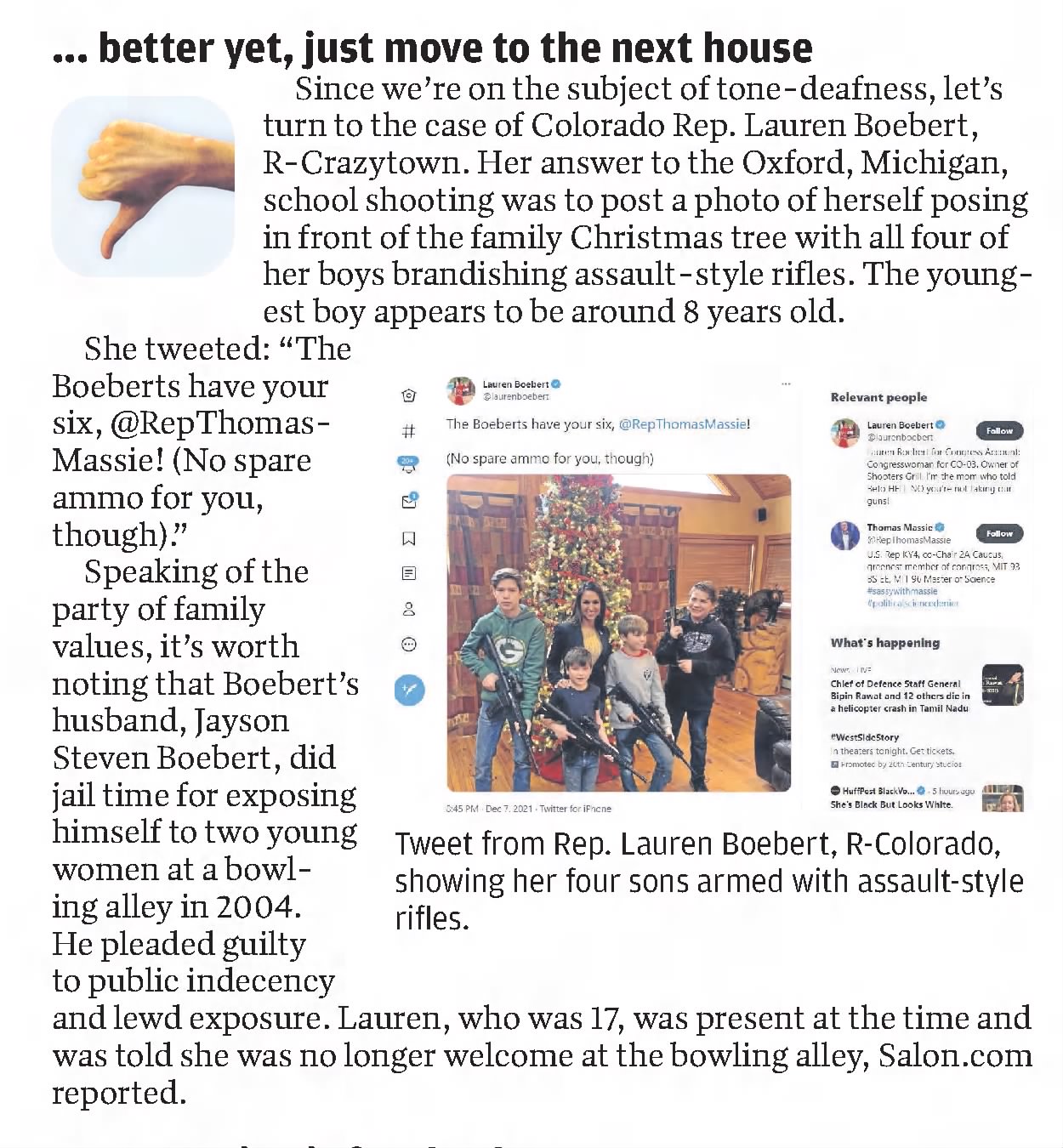 better yet, just move to the next house
St. Louis Post-Dispatch
St. Louis, Missouri · Saturday, December 11, 2021