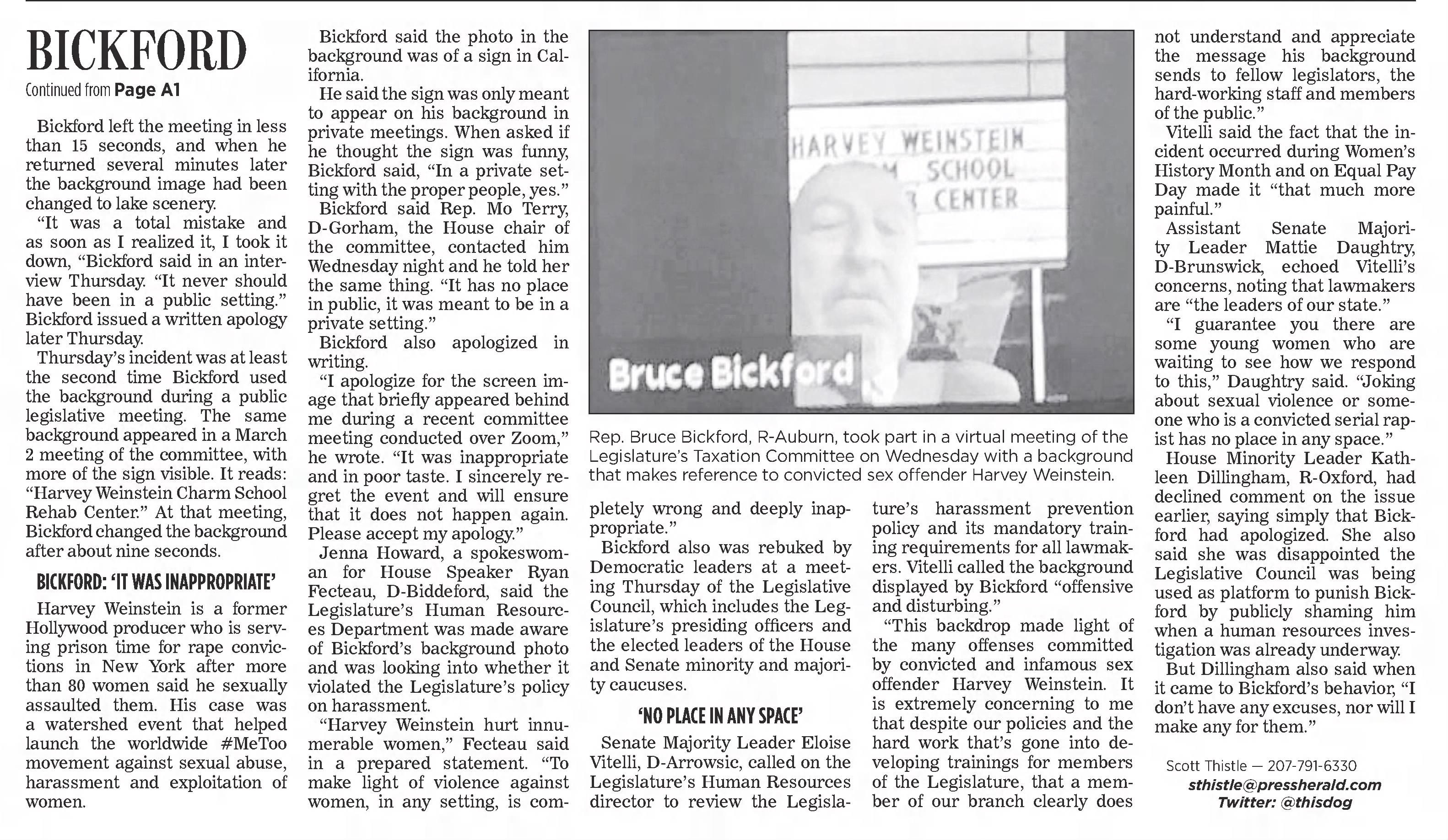 Portland Press Herald
Portland, Maine · Friday, March 26, 2021