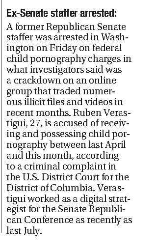 Ex-Senate staffer arrested
Arlington Heights Daily Herald
Feb 7, 2021