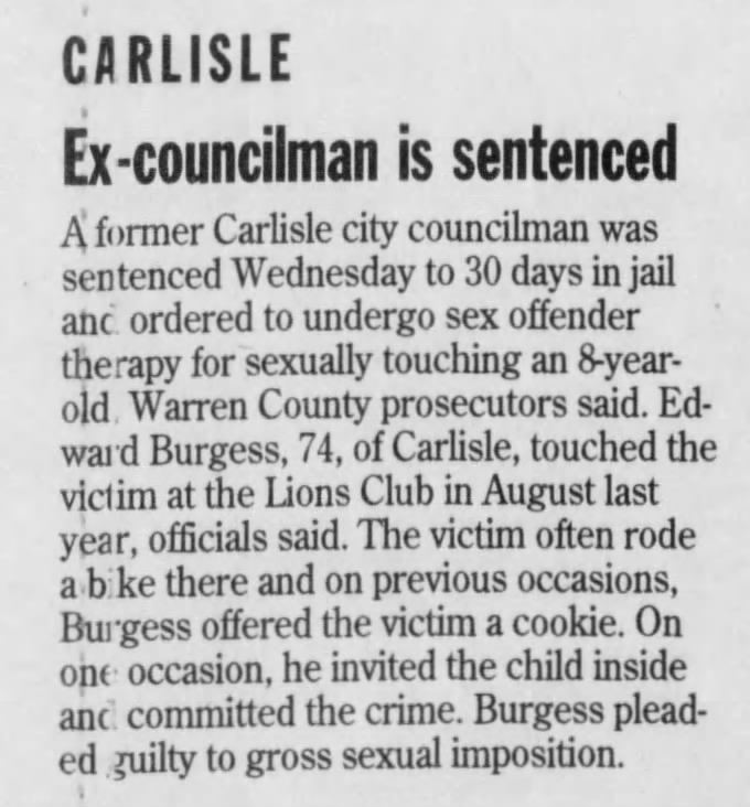 Ex-councilman is sentenced. 
The Cincinnati Enquirer
Cincinnati, Ohio &middot; Thursday, January 04, 2007