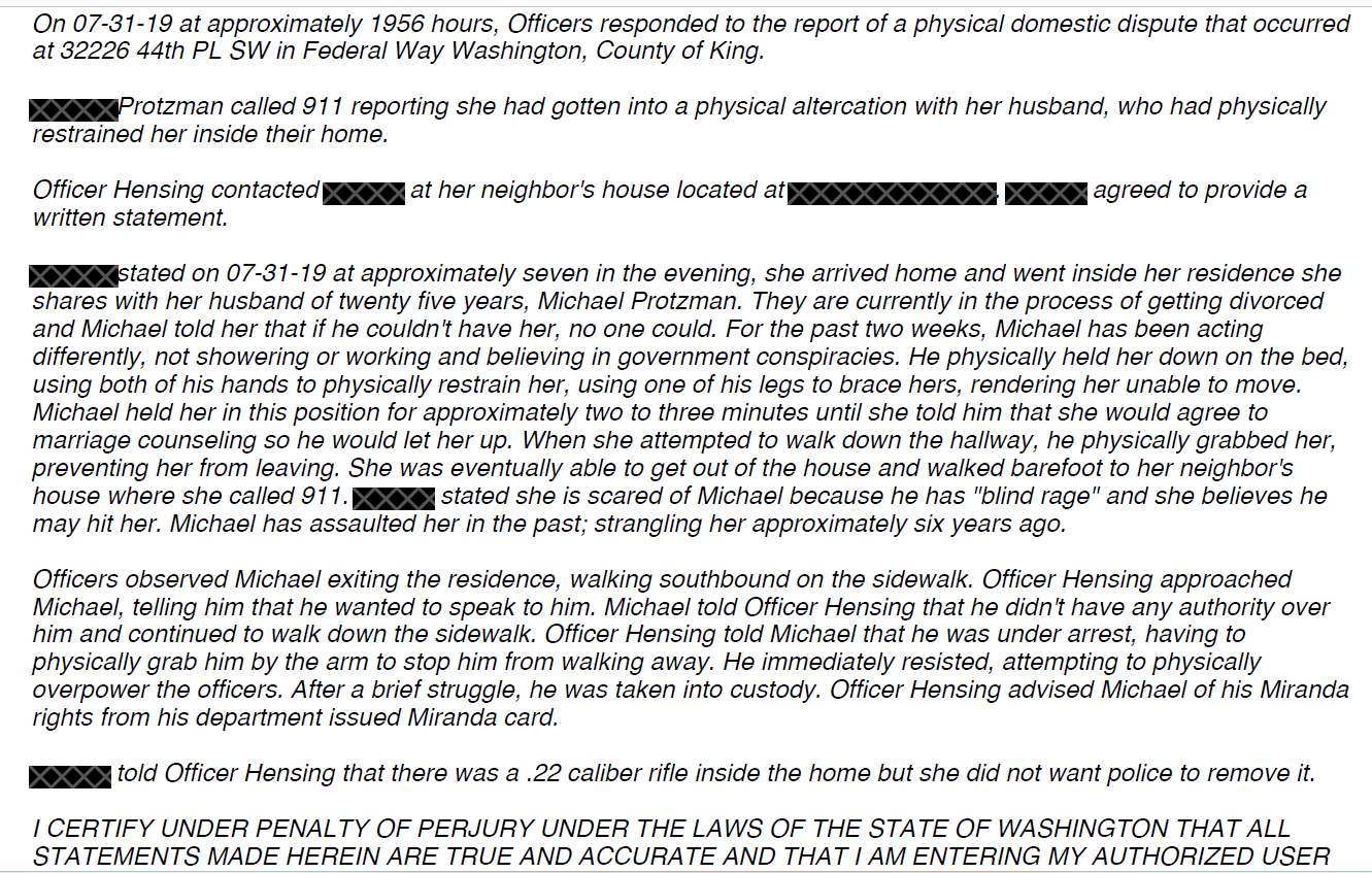 Police Report - Redacted