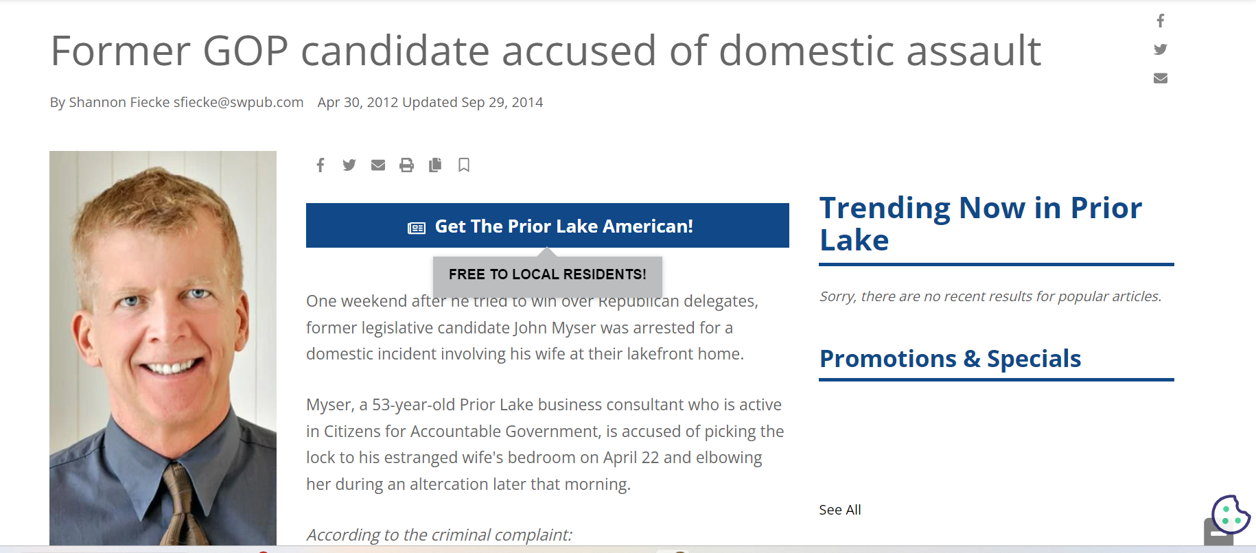 Former GOP candidate accused of domestic assault
