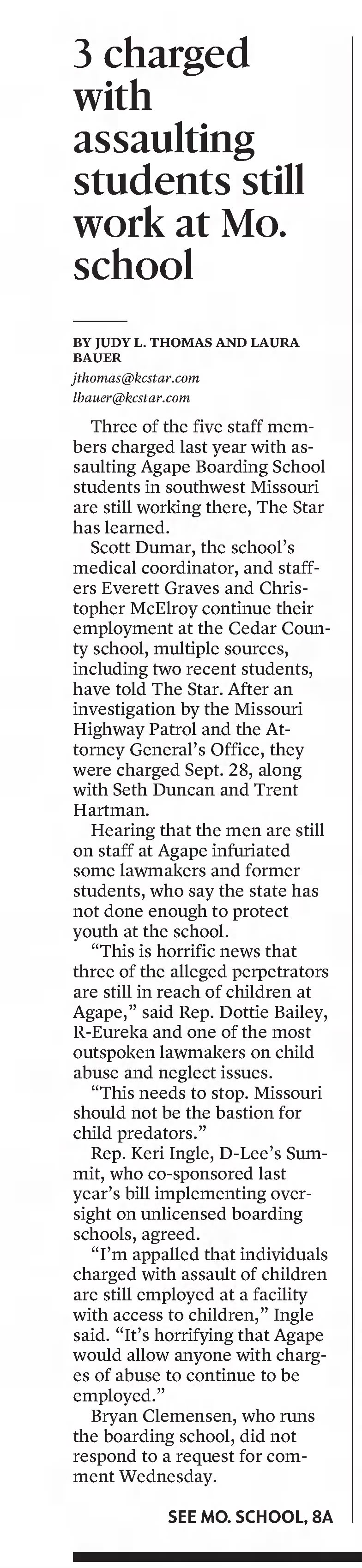 2 Charged with assaulting students still work at Mo school
The Kansas City Star
Kansas City, Missouri · Monday, April 04, 2022