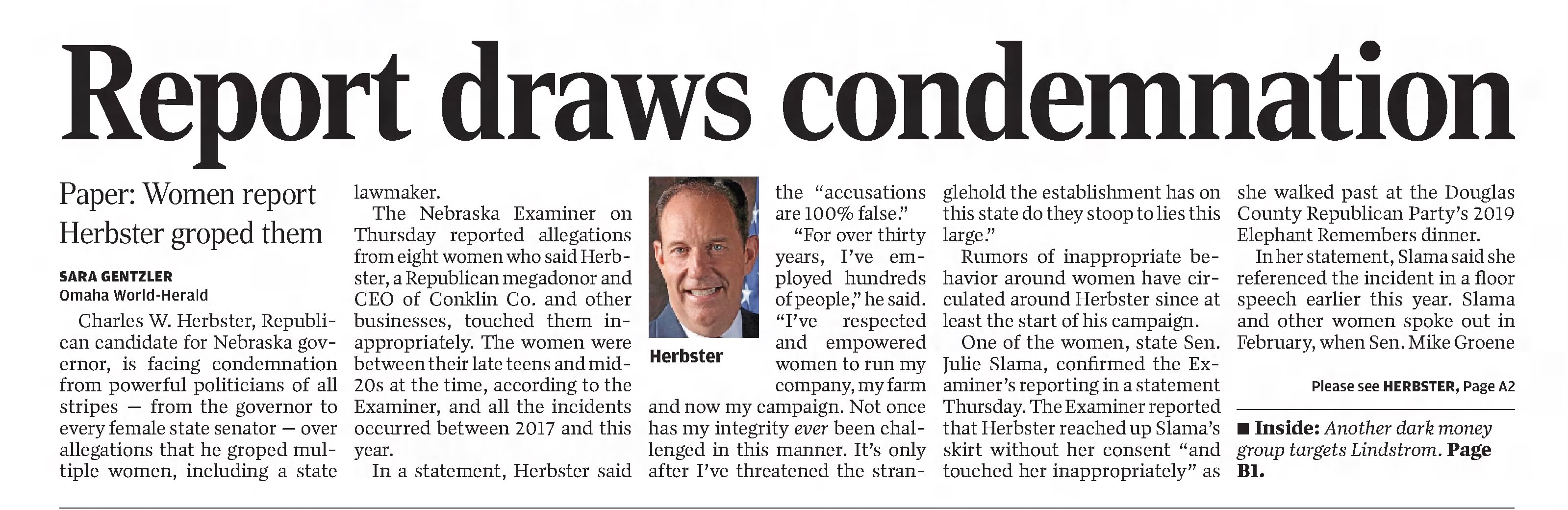 Report draws condemnation
×
Lincoln Journal Star
Lincoln, Nebraska · Friday, April 15, 2022