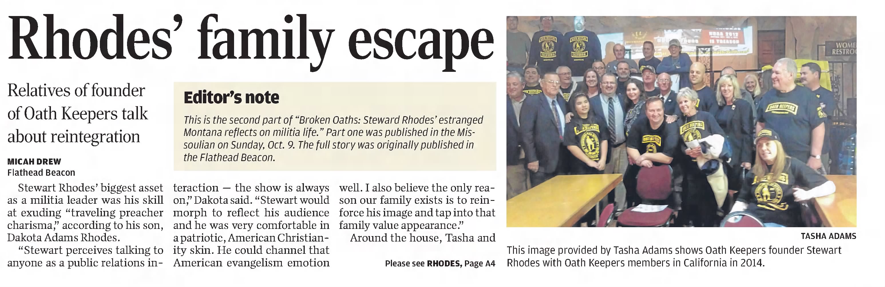 Rhodes Family Escape
The Missoulian
Missoula, Montana · Monday, October 10, 2022