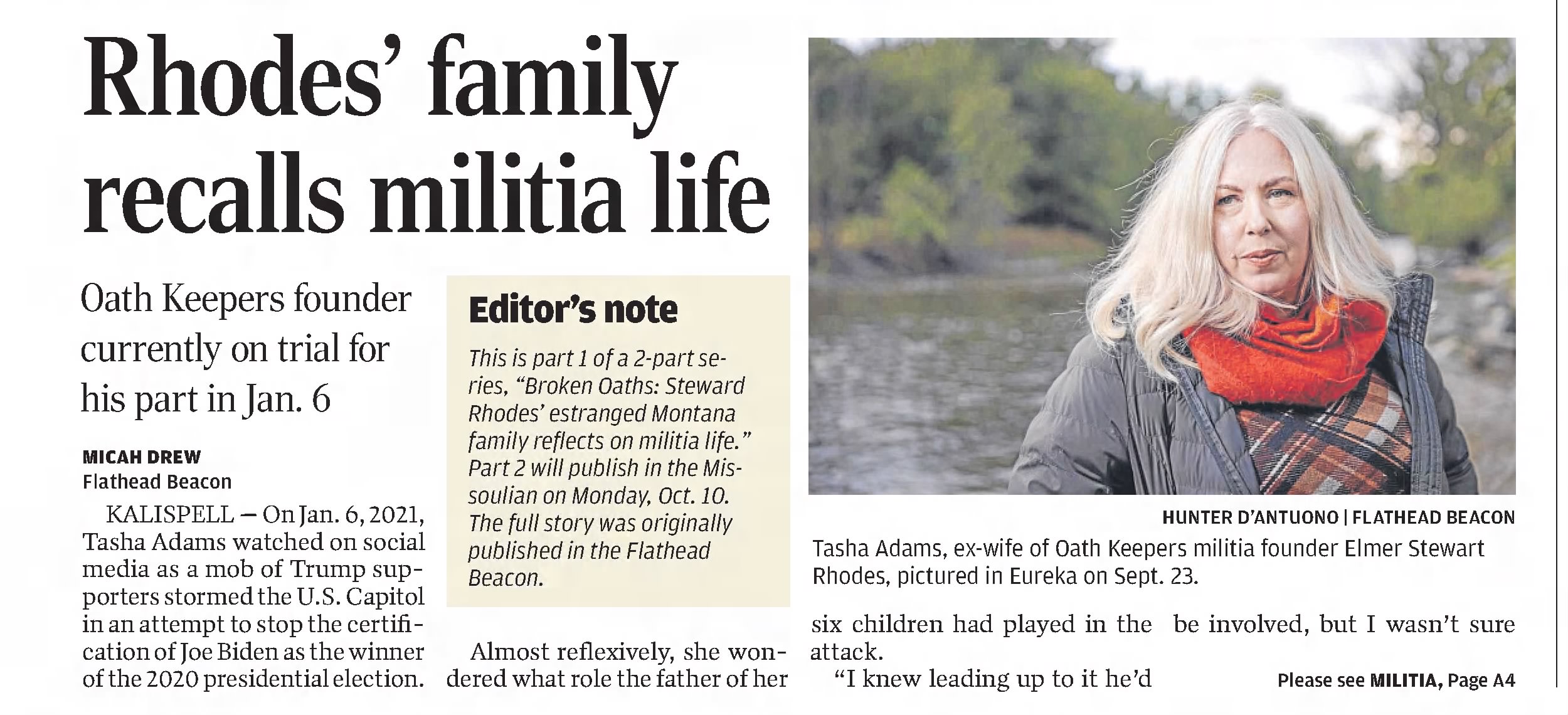 Rhodes' family recalls militia life
The Missoulian
Missoula, Montana · Sunday, October 09, 2022
