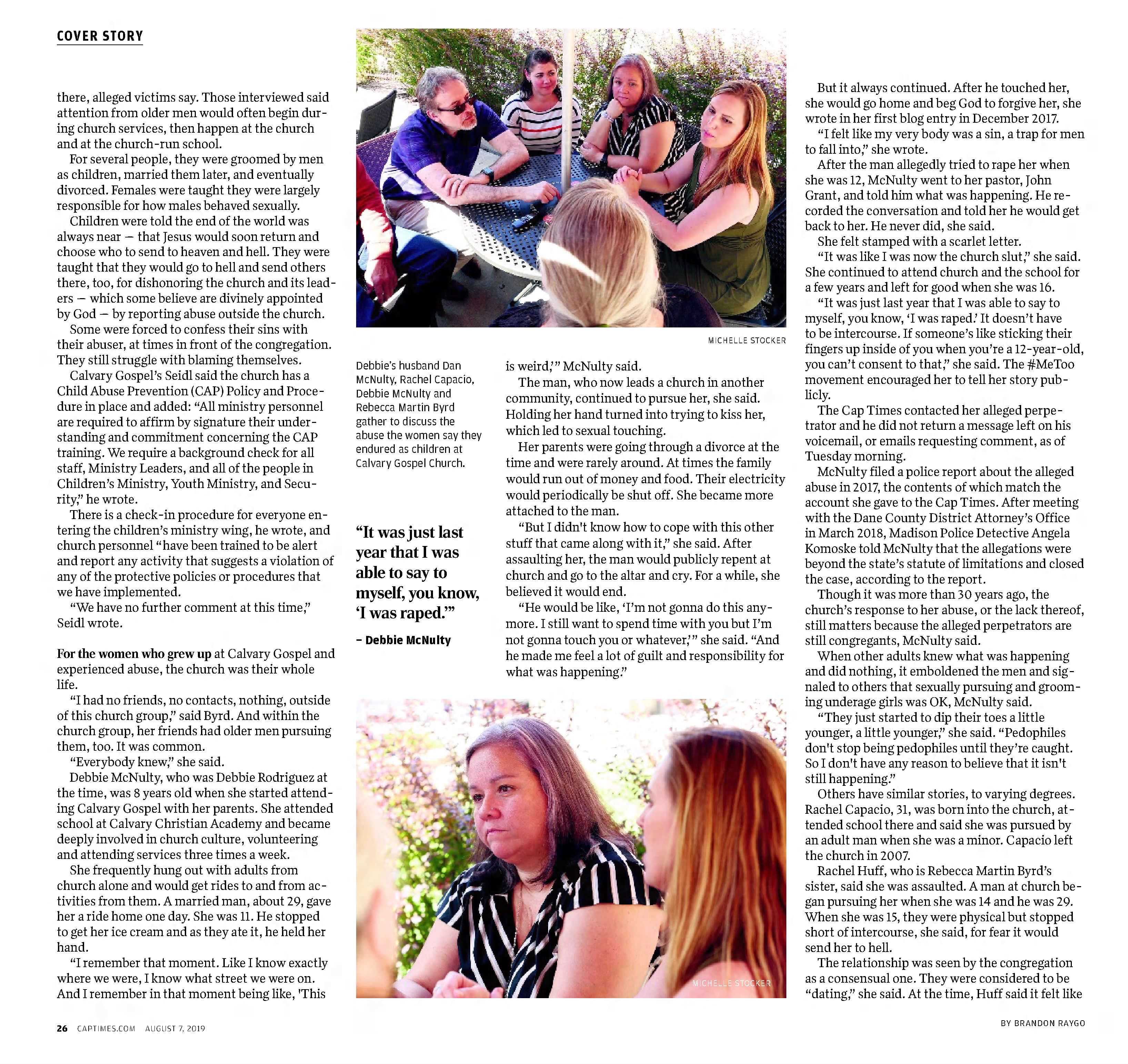 Capital Times: Stolen Childhoods: Women allege they were abused as kids at Calvary Gospel Church