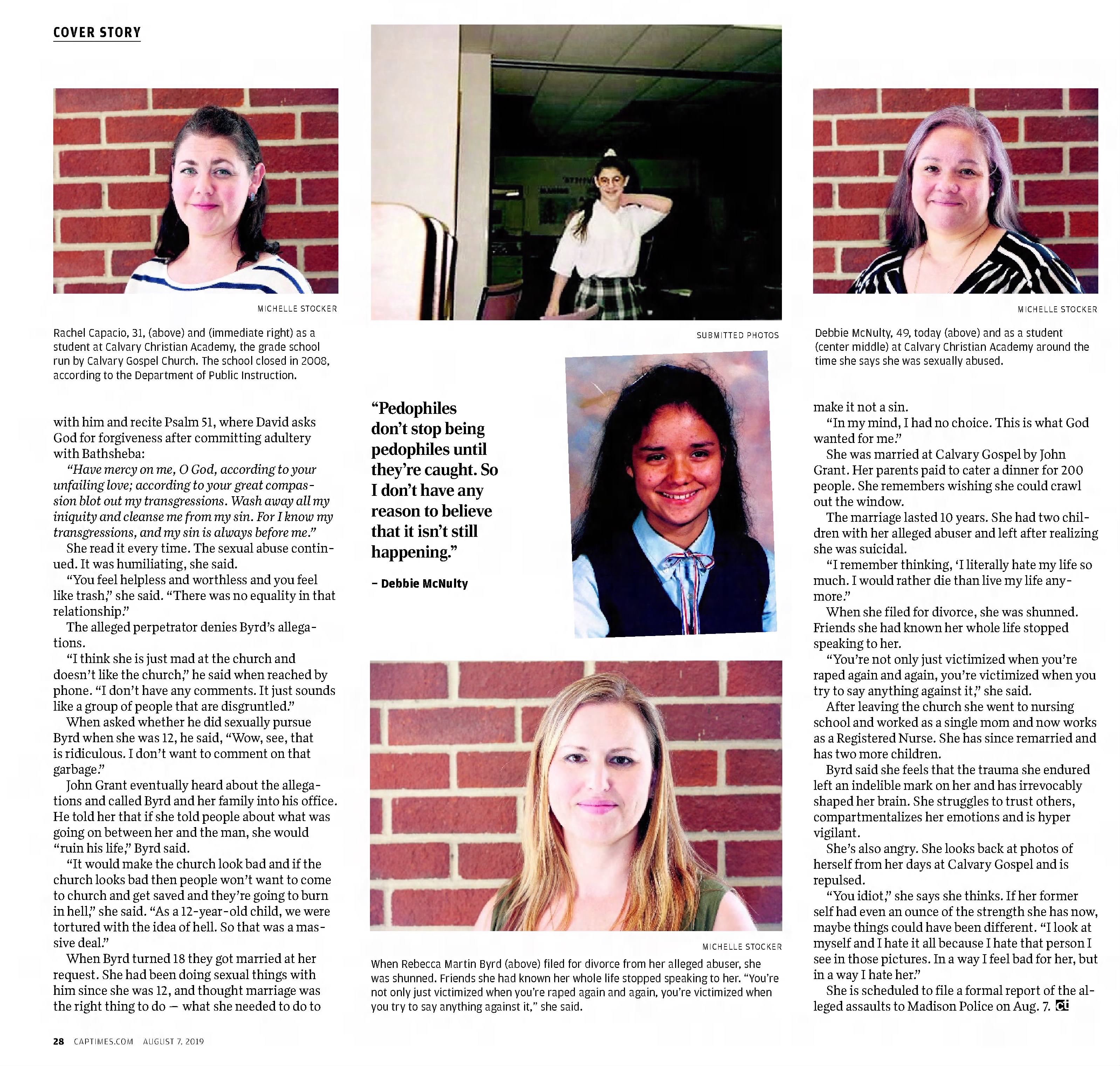 Capital Times: Stolen Childhoods: Women allege they were abused as kids at Calvary Gospel Church