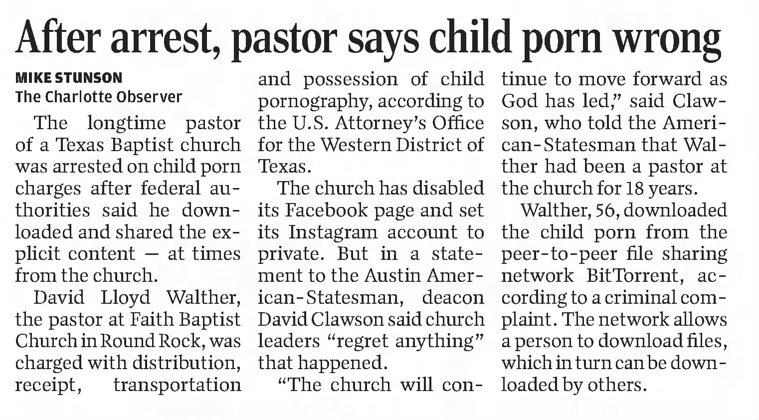 After arrest, pastor says child porn is wrong 
&times;
The McDowell News
Marion, North Carolina &middot; Wednesday, November 16, 2022