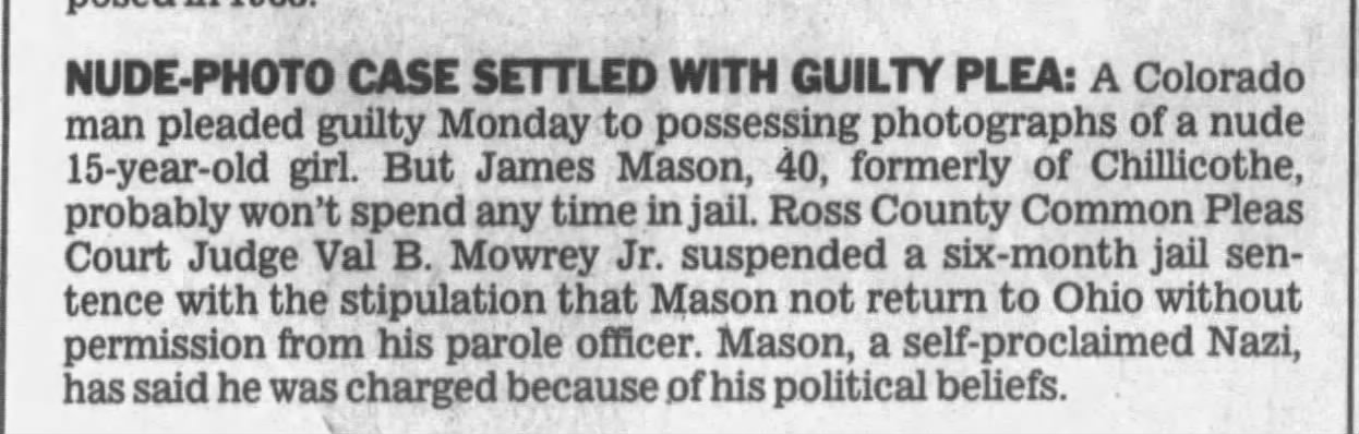 Nude-photo case settled with guilty plea
Dayton Daily News
Dayton, Ohio &middot; Wednesday, April 22, 1992
