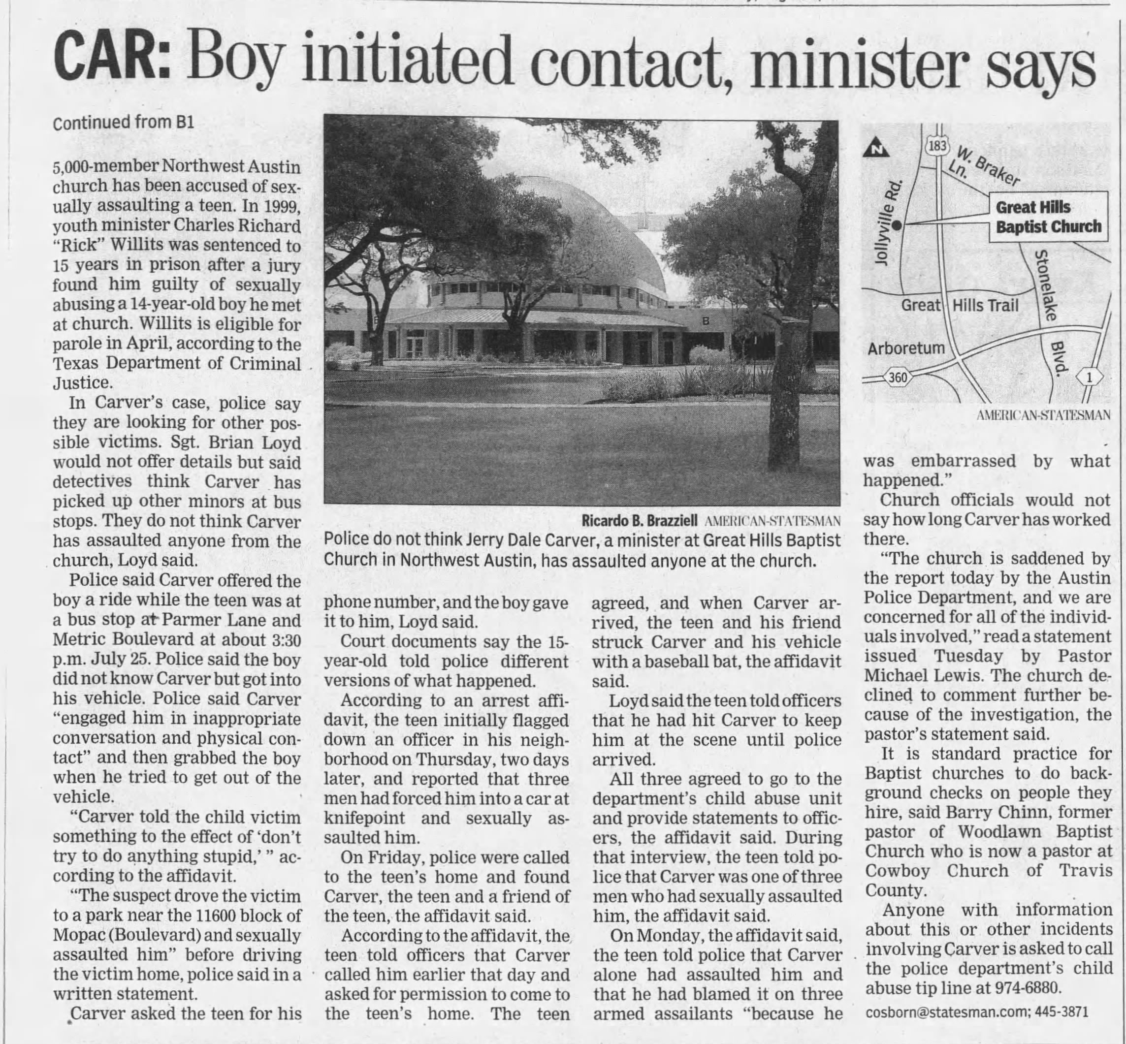CAR: Boy initiated contact, minister says