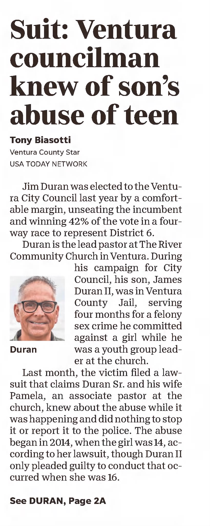 Ventura County Star
Ventura, California · Sunday, April 30, 2023
See hyperlinked story above