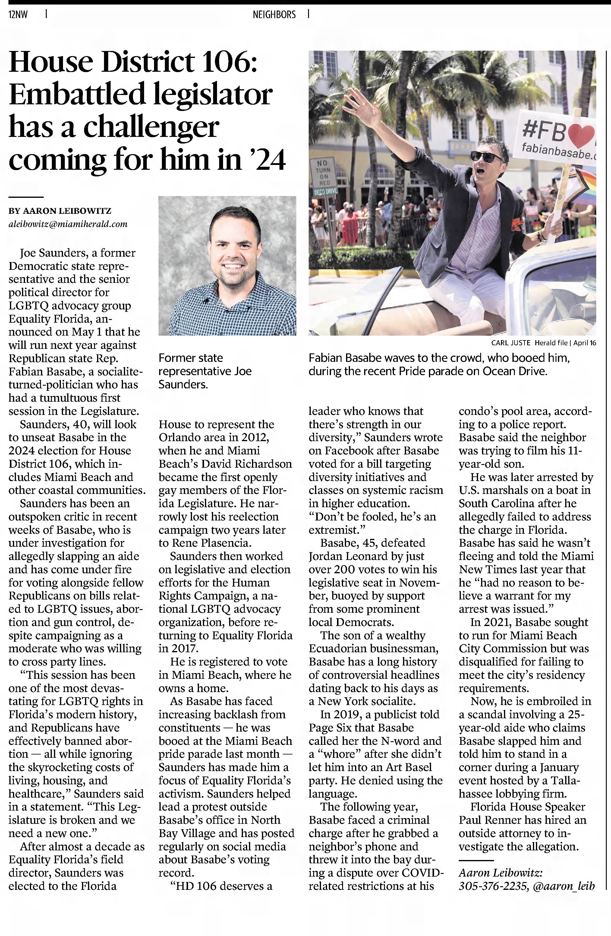 House District 106: Embattled legislator has a challenger coming for him in 24
https://pagesix.com/2023/04/19/controversy-follows-florida-pol-fabian-basabe/